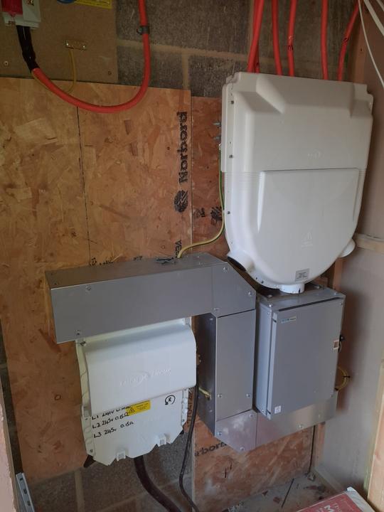 Modern RCBO consumer unit on a new installation board